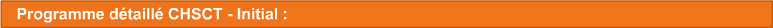 Programme CHSCT-Initial